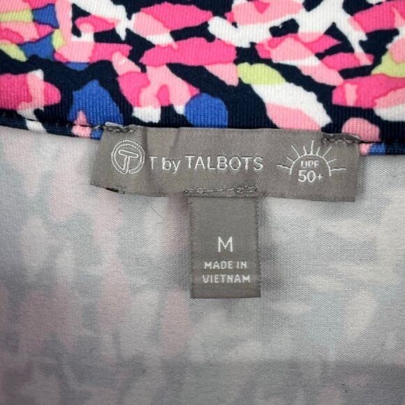 T BY TALBOTS On The Move Pullover Quarter Zip M Multicolor Athleisure UPF 50+ - Picture 4 of 15